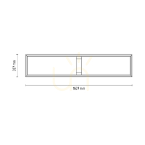 Ramme Deckenleuchte / Wandleuchte, geölte Eiche/Schwarz, 1xLED 57 W, 163,7 cm small 4