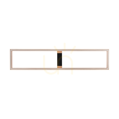Prüfen Ramme Deckenleuchte / Wandleuchte, geölte Eiche/Schwarz, 1xLED 57 W, 163,7 cm