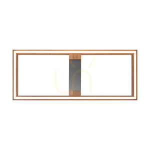 Ramme Deckenleuchte / Wandleuchte, geölte Eiche/mattes Nickel, 1xLED 33 W, 83,7 cm small 1