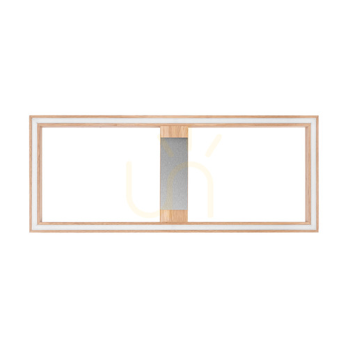 Prüfen Ramme Deckenleuchte / Wandleuchte, geölte Eiche/mattes Nickel, 1xLED 33 W, 83,7 cm