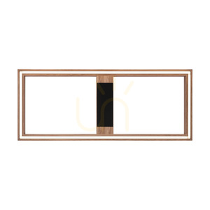Ramme Deckenleuchte / Wandleuchte, geölte Eiche/Schwarz, 1xLED 33 W, 83,7 cm small 1