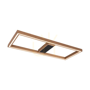 Ramme Deckenleuchte / Wandleuchte, geölte Eiche/Schwarz, 1xLED 33 W, 83,7 cm small 3