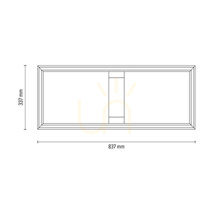 Ramme Deckenleuchte / Wandleuchte, geölte Eiche/Schwarz, 1xLED 33 W, 83,7 cm small 4