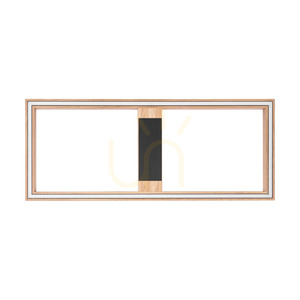 Ramme Deckenleuchte / Wandleuchte, geölte Eiche/Schwarz, 1xLED 33 W, 83,7 cm small 0