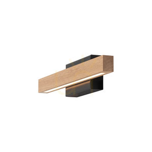 Aqua Luce Wandleuchte, geölte Eiche/Schwarz, 1xLED 6 W, 40 cm small 1