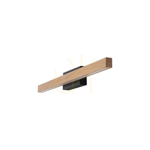 Prüfen Aqua Luce Wandleuchte, geölte Eiche/Schwarz, 1xLED 9 W, 60 cm