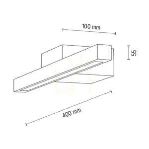 Aqua Luce Wandleuchte, geölte Eiche, 1xLED 6 W, 40 cm small 3
