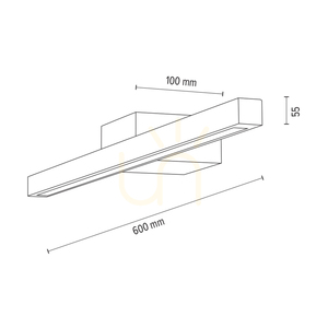 Aqua Luce Wandleuchte, geölte Eiche, 1xLED 9 W, 60 cm small 3