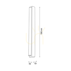 Aqua Luce Wandleuchte, geölte Eiche, 1xLED 9 W, 59 cm small 3
