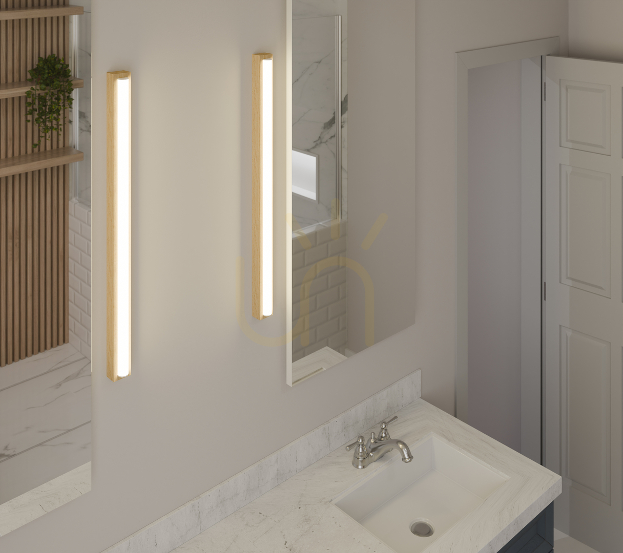 Vorschau Aqua Luce Wandleuchte, geölte Eiche, 1xLED, 12 W, 79 cm Aqua Luce Wandleuchte, geölte Eiche, 1xLED, 12 W, 79 cm