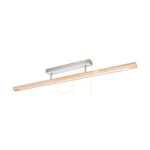 Prüfen Razmus Deckenleuchte, geölte Eiche/mattes Nickel, 1xLED 28 W, 98 cm