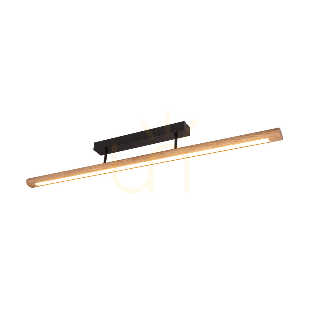 Aussicht Razmus Deckenleuchte, geölte Eiche/Schwarz, 1xLED 28 W, 98 cm Razmus Deckenleuchte, geölte Eiche/Schwarz, 1xLED 28 W, 98 cm