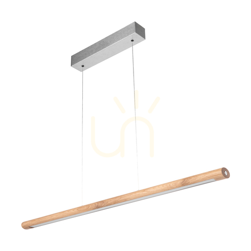Prüfen Razmus Pendelleuchte, geölte Eiche/mattes Nickel, 1xLED 28 W, Up&amp;Down, 98 cm