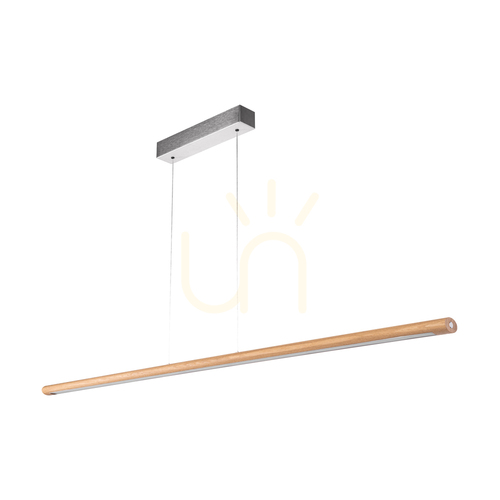 Prüfen Razmus Pendelleuchte, geölte Eiche/mattes Nickel, 1xLED 46 W, Up&amp;Down, 158 cm