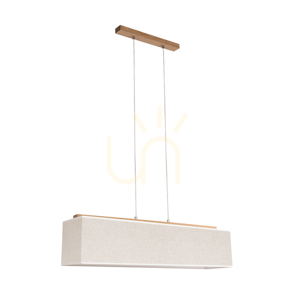 Prüfen Hakon Pendelleuchte, geölte Eiche, beiger Schirm, 4xE27, 90 cm Hakon Pendelleuchte, geölte Eiche, beiger Schirm, 4xE27, 90 cm