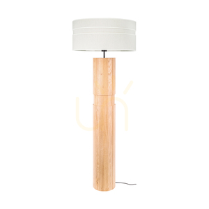 Brinova Palo Stehlampe, geölte Eiche, schwarze Details, beiger Schirm, 1×E27, Ø58 cm small 0