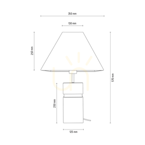 Tischlampe „Forte“, geölte Eiche/mattes Nickel, beiger Lampenschirm, 1xE27, 35 cm small 3