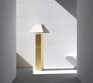 Stehlampe „Forte“, geölte Eiche/mattes Nickel, beiger Lampenschirm, 1xE27, 58 cm small 3