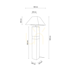 Stehlampe „Forte“, geölte Eiche/mattes Nickel, beiger Lampenschirm, 1xE27, 58 cm small 4