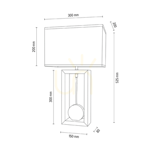 Logan Tischlampe, geölte Eiche/Schwarz, weißer Lampenschirm, 1xE27, 30 cm 3 Logan Tischlampe, geölte Eiche/Schwarz, weißer Lampenschirm, 1xE27, 30 cm small 3