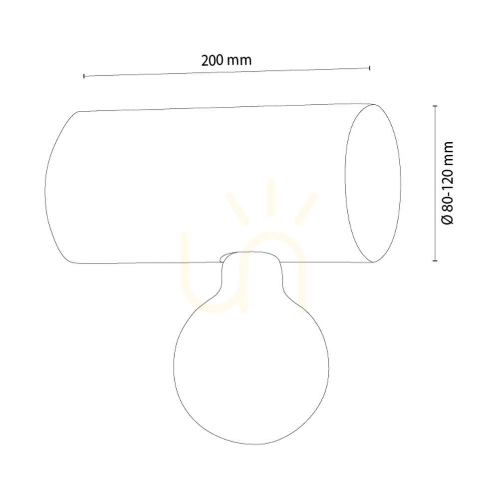 Aussicht Core Wandleuchte, braun, 1xE27, 20 cm Core Wandleuchte, braun, 1xE27, 20 cm