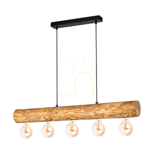 Hängeleuchte „Core“, Braun/Schwarz, 5xE27, 90 cm small 0