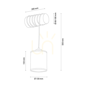 Brinova TRENO Wandleuchte, braun, mit beigem Leinenschirm, 1×E27 small 1