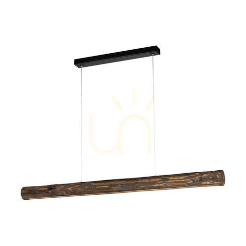 Prüfen Vudovi Pendelleuchte, Nussbaum/Schwarz, 1xLED 45 W, 115 cm