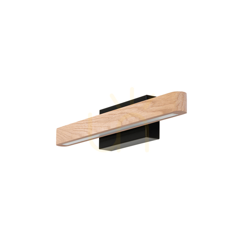 Prüfen Forestier Wandleuchte, geölte Eiche/Schwarz, 1xLED 7 W, 40 cm