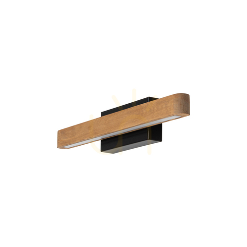 Prüfen Forestier Wandleuchte, Braun/Schwarz, 1xLED, 7 W, 40 cm