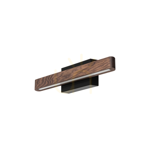 Prüfen Forestier Wandleuchte, Nussbaum/Schwarz, 1xLED, 7 W, 40 cm