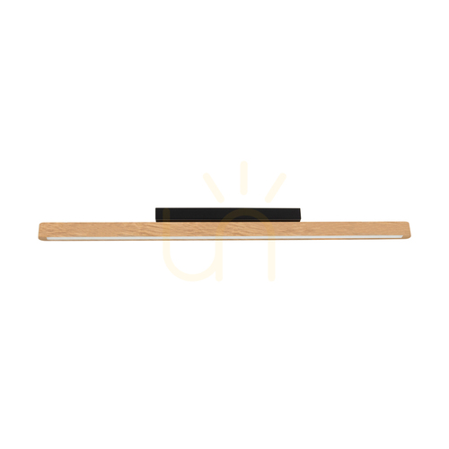 Prüfen Forestier Deckenleuchte, geölte Eiche/Schwarz, 1xLED 17 W, 90 cm