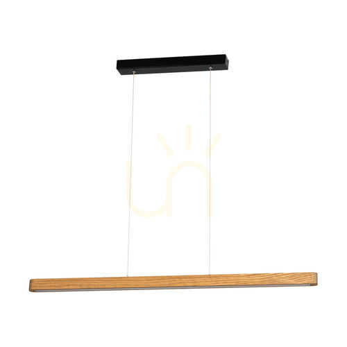 Prüfen Forestier Pendelleuchte, Braun/Schwarz, 1xLED, 17 W, 90 cm
