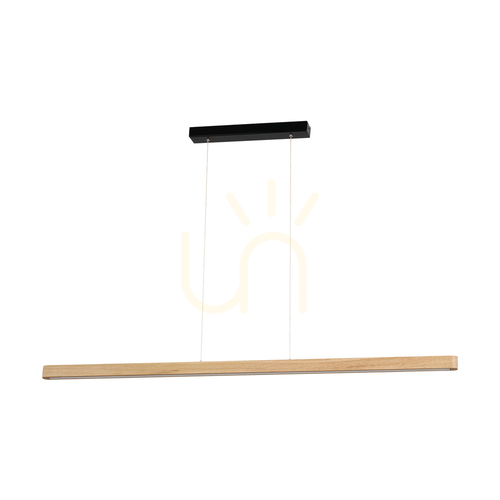 Prüfen Forestier Pendelleuchte, geölte Eiche/Schwarz, 1xLED 23 W, Up&amp;Down, 118 cm