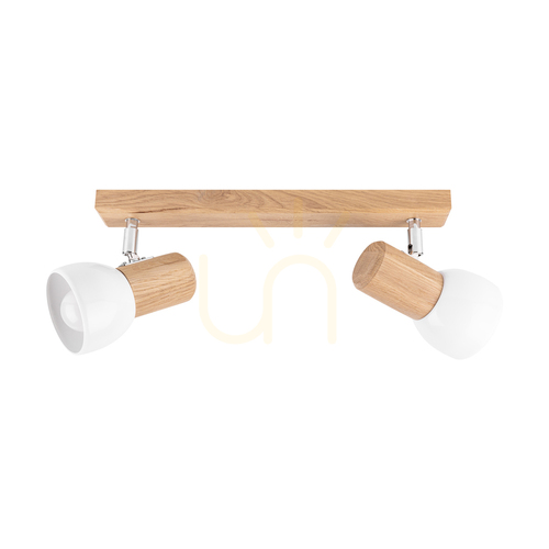 Prüfen Nord Deckenleuchte, geölte Eiche, 2xE27, 37 cm