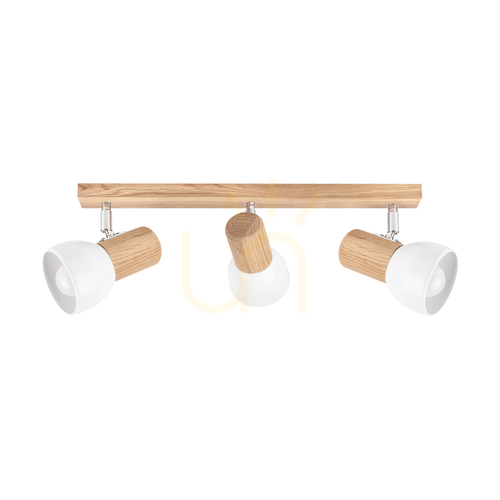 Prüfen Nord Deckenleuchte, geölte Eiche, 3xE27, 52 cm