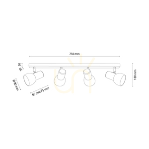 Nord Deckenleuchte, geölte Eiche, 4xE27, 75 cm 1 Nord Deckenleuchte, geölte Eiche, 4xE27, 75 cm small 1