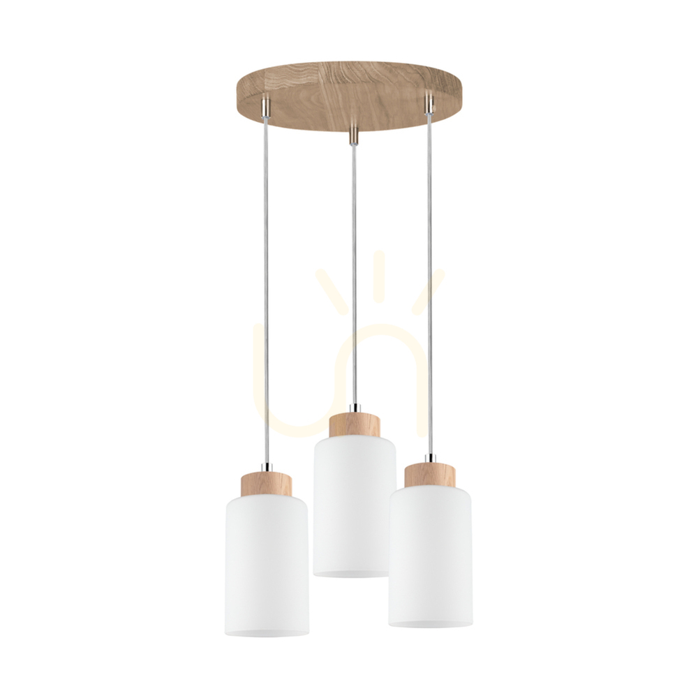 Prüfen Selva Pendelleuchte, geölte Eiche, 3xE27, Ø 30 cm Selva Pendelleuchte, geölte Eiche, 3xE27, Ø 30 cm