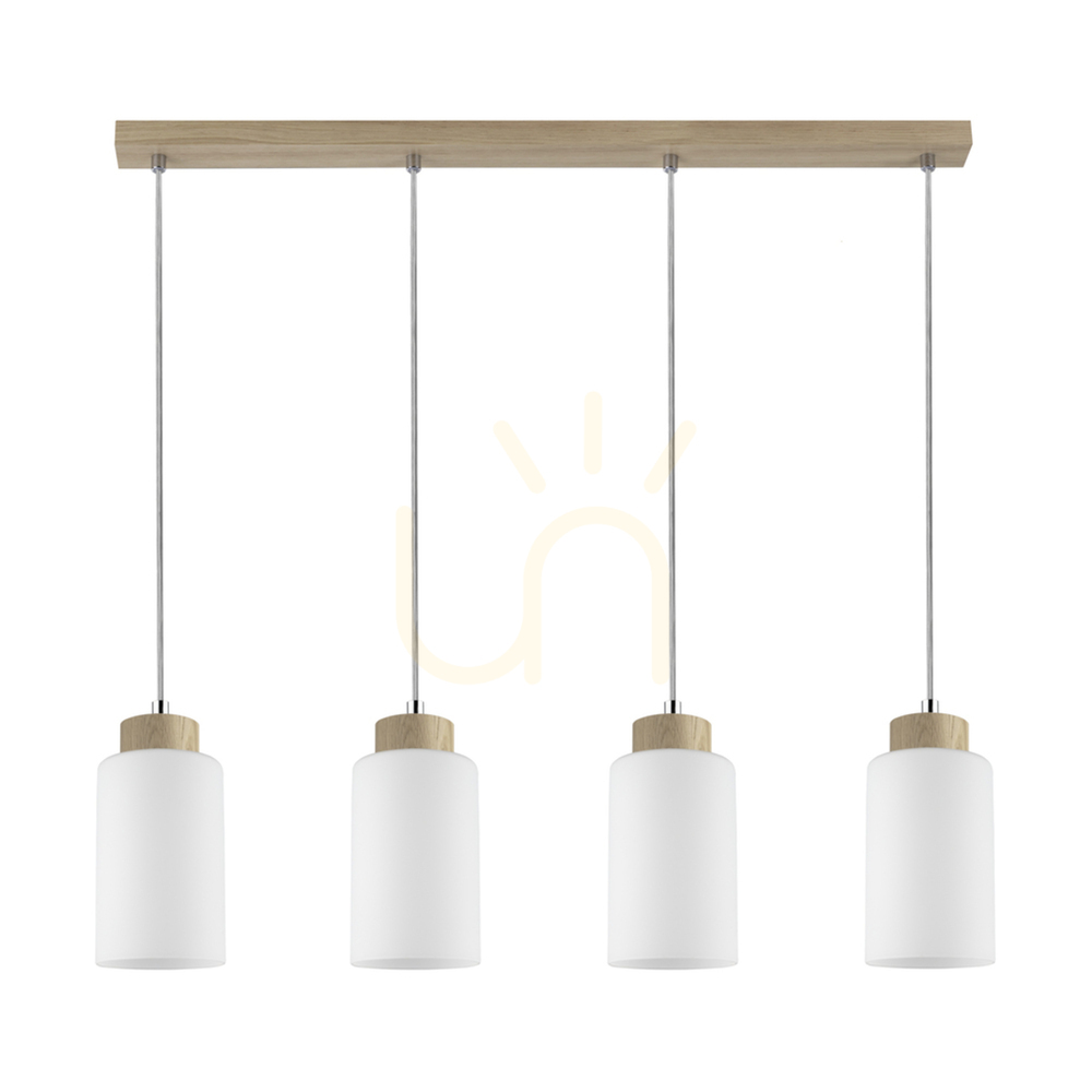 Prüfen Selva Pendelleuchte, geölte Eiche, 4xE27, 75 cm Selva Pendelleuchte, geölte Eiche, 4xE27, 75 cm