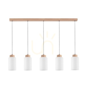 Selva Pendelleuchte, geölte Eiche, 5xE27, 100 cm 0 Selva Pendelleuchte, geölte Eiche, 5xE27, 100 cm small 0