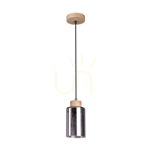 Selva Pendelleuchte, geölte Eiche, 1xE27, Ø 10 cm small 0