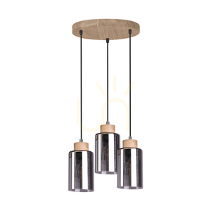 Selva Pendelleuchte, geölte Eiche, 3xE27, Ø 30 cm 0 Selva Pendelleuchte, geölte Eiche, 3xE27, Ø 30 cm small 0