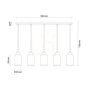 Selva Pendelleuchte, geölte Eiche, 5xE27, 100 cm 2 Selva Pendelleuchte, geölte Eiche, 5xE27, 100 cm small 2