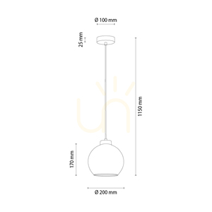 Fiorda Pendelleuchte, geölte Eiche, 1xE27, Ø 20 cm small 2
