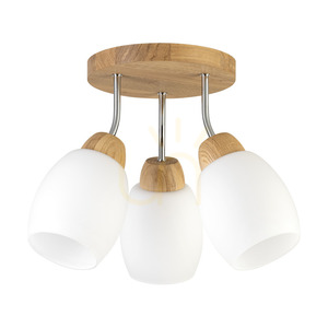 Skaja Deckenleuchte, geölte Eiche, 3xE27, Ø 20 cm small 0