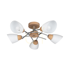 Oska Deckenleuchte, geölte Eiche, 5xE27, 70 cm 0 Oska Deckenleuchte, geölte Eiche, 5xE27, 70 cm small 0