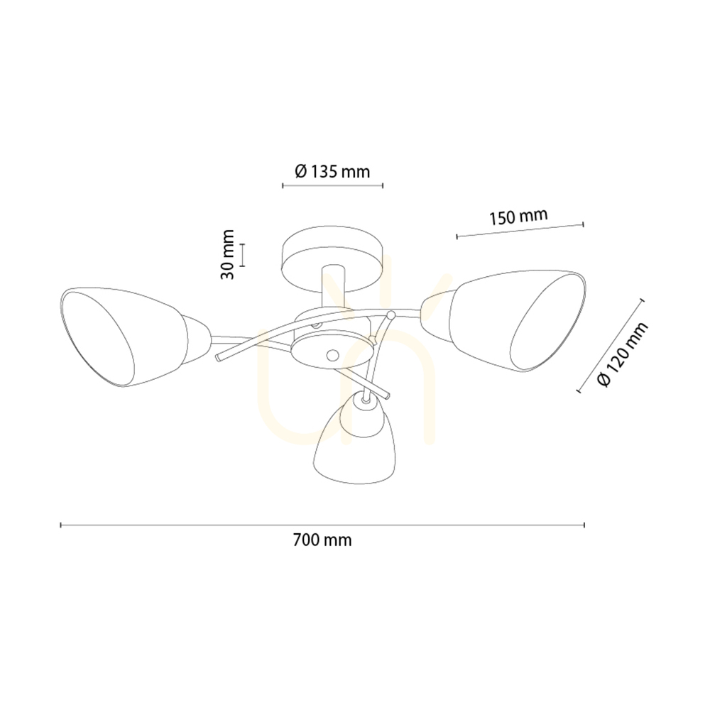 Vorschau Oska Deckenleuchte, geölte Eiche, 3xE27, 70 cm Oska Deckenleuchte, geölte Eiche, 3xE27, 70 cm