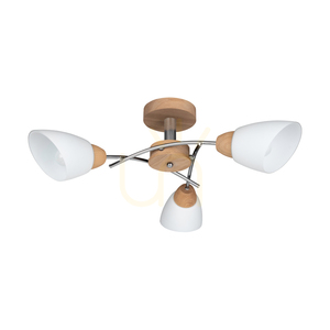 Oska Deckenleuchte, geölte Eiche, 3xE27, 70 cm 0 Oska Deckenleuchte, geölte Eiche, 3xE27, 70 cm small 0