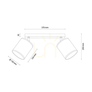 Dreva Deckenleuchte, geölte Eiche, beige-schwarzer Schirm, 2xE27, 52 cm 1 Dreva Deckenleuchte, geölte Eiche, beige-schwarzer Schirm, 2xE27, 52 cm small 1