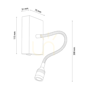 Brinova LECTOR LED-Lesewandleuchte 2,8 W 4000 K – geölte Eiche und Schwarz small 2